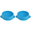 2Pcs Silicone Wax Melting Bowls, Non-Stick Wax Heater Inner Pots, Reusable Warmer Liners for Home Use, 5.19X4.33X2.75In, Blue view 1