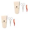 balacoo Sets Pcs Men's Eyebrow Grooming Set Nose Hair Scissors Mustache Combs Beard Trimming Scissors Kit view 1