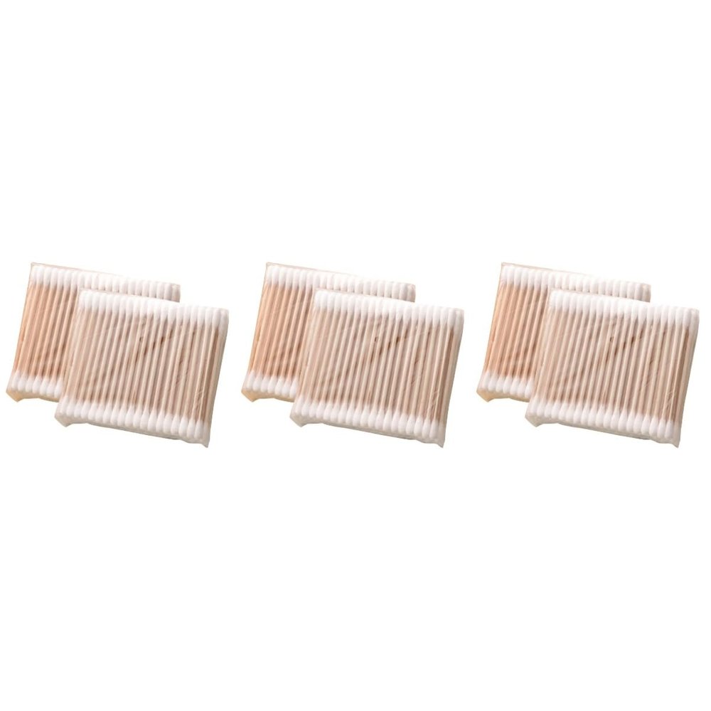 minkissy 3sets Cotton Swabs 200 Count Makeup and Ear Cleaning Swabs Perfect for Home and Travel 5pack*3