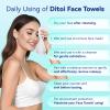 Ditoi Disposable Face Towels,Ultra Thick Face Towelettes XL, Lint-Free Facial Wipes for Makeup Removal & Gentle Skin Care,50 Count, 10"12", Pearl-textured view 2