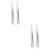 balacoo 4pcs Dual-use Stainless Steel Eyebrow Clamps for Precision Grooming Ergonomic Design for Eyebrow Shaping and Eyelash Application Lightweight Travel Tool Silver view 1