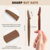 D Dermaplane Razor for Women Face - 18PCS Face Razors for Women - Eyebrow Razor with Precision Cover - Dermaplaning Tool for Face - Face Shaver for Women - Facial Hair Removal for Women - Neutral view 3