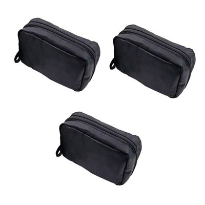 balacoo 3pcs Women Portable Travel Makeup Organizer Bag Compact Cosmetic Storage Multi-compartment Design for Toiletries and Black Red