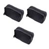 balacoo 3pcs Women Portable Travel Makeup Organizer Bag Compact Cosmetic Storage Multi-compartment Design for Toiletries and Black Red view 1