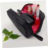 balacoo 3pcs Women Portable Travel Makeup Organizer Bag Compact Cosmetic Storage Multi-compartment Design for Toiletries and Black Red view 2