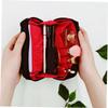balacoo 3pcs Women Portable Travel Makeup Organizer Bag Compact Cosmetic Storage Multi-compartment Design for Toiletries and Black Red view 4