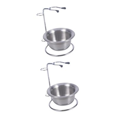 balacoo 2pcs Men Shaving Stand Bowl Razor Brush Holder Stand for Safety Razor Shaving Brush and Bowl