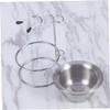 balacoo 2pcs Men Shaving Stand Bowl Razor Brush Holder Stand for Safety Razor Shaving Brush and Bowl view 2