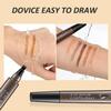 2 Pcs Lightsbetter Waterproof Brow Pen, Lightsbetter Eyebrow, Lightsbetter Waterproof Eyebrow Pen, Tint My 4 Tip Brow Waterproof, 4-Tip Eyebrow Pencil, Microblading Eyebrow Pen (Red brown) view 3