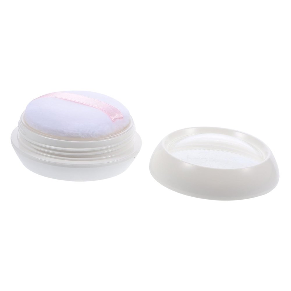 Beatifufu Empty Makeup Powder Container Set Reusable Plastic Loose Powder Compact with Sponge Puff Portable for Travel and Home Use for Cosmetics and Craft Storage
