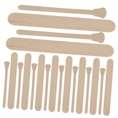 balacoo 100pcs Wooden Wax Applicators for Hair Removal Professional Waxing Sticks Spatulas for Facial Body Waxing for Salons and Home Use Versatile Craft and Tool