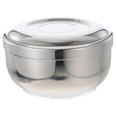 Beatifufu Stainless Steel Shaving Bowl Lid Large Capacity Shaving Soap Bowl for Men Barber Shop