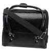 balacoo Professional Pu Leather Makeup Case with Shoulder Strap Rolling Cosmetic Organizer for Travel Capacity with Compartments Chic Black Design view 1