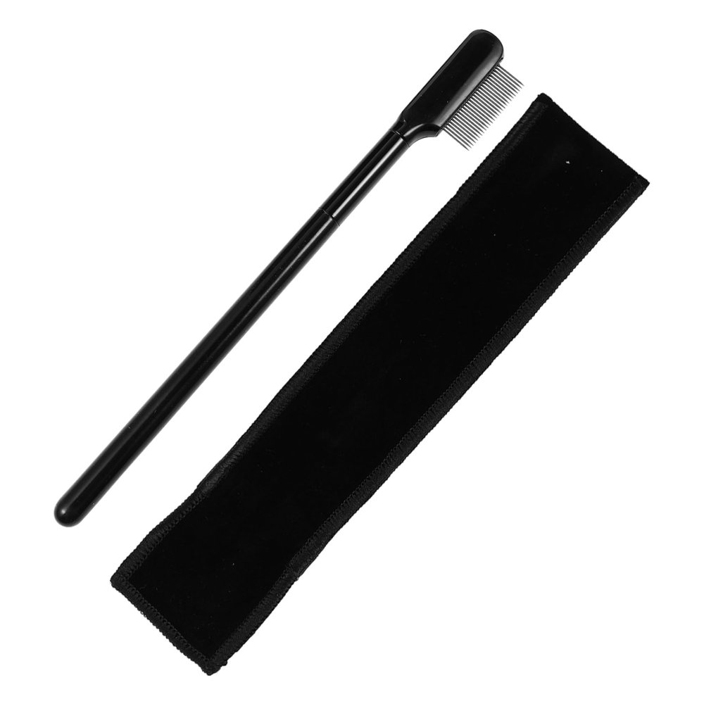 balacoo 2sets Eyebrow Brush and Eyelash Shaping Comb for Women Handle Makeup Tool Comb and Pouch for Daily Grooming and Travel