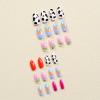 BABALAL Press On Fake Nails - Medium Almond Pink Heart Cow Print False Nails, 24pcs Glossy Acrylic Glue Ons view 4