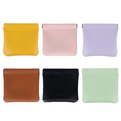 3/4/6/8Pcs Small Zippered Pouch Makeup Bag Faux Leather Snap Closure Organizer Bag Set Storage Purse for Makeup Jewelry Electronic Cables Earphones C