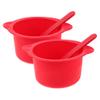 FOMIYES 2sets Silicone Wax Warmer Bowls for Hair Removal Replacement Wax Pots with Stirring Sticks Easy to Clean Nonstick Melting Accessories for and Masks view 1