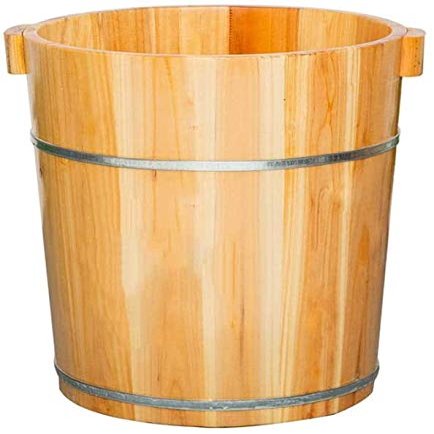 BABYCE Foot Spas for Home Use Solid Wood Foot Tub Smooth and Delicate Pedicure Bucket Foot Bath Foot Barrel Wooden Wood Foot Soaking Bucket Wooden Foot Tub Household Items Decoration Foot Spa