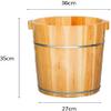 BABYCE Foot Spas for Home Use Solid Wood Foot Tub Smooth and Delicate Pedicure Bucket Foot Bath Foot Barrel Wooden Wood Foot Soaking Bucket Wooden Foot Tub Household Items Decoration Foot Spa view 2