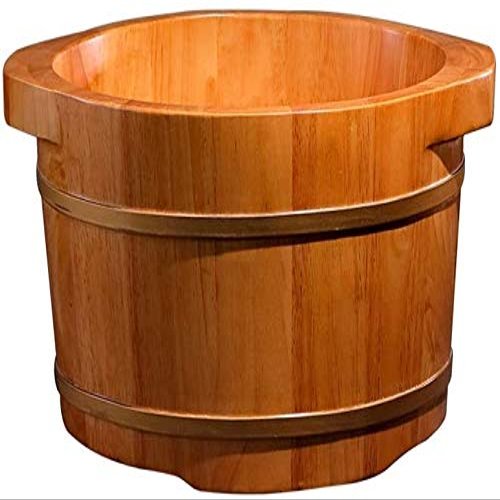 BABYCE Foot Spas for Home Use Wooden Foot Tub Thicken Foot Basin Wooden Bucket Foot Spa Tub Foot Bath Foot Barrel Wooden Comfortable Natural Household I