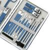 LUNIZ Manicure Set Stainless Steel Nail Tools Man and Woman Built-in Nail Files Portable Travel 18-Piece Blue Black Manicure Nail Clippers Kit (Color : Blue) view 3