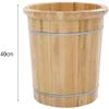BABYCE Foot Spas for Home Use Foot Bath Barrel Thicken Foot Basin Wooden Smooth and Delicate Pedicure Bucket Foot Bath Foot Barrel Wooden Foot Soaking H (Color : A) view 2