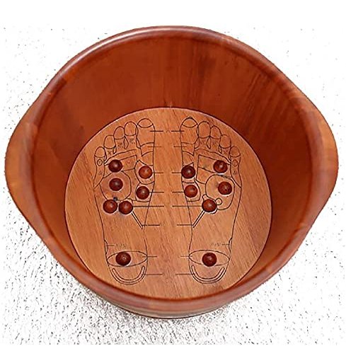 BABYCE Foot Spas for Home Use Massage, Spa, Sauna, SoakHandmade Wooden Footbath Tubs,Foot Bath Wooden Bucket Foot Spa,Sauna Accessories Househ
