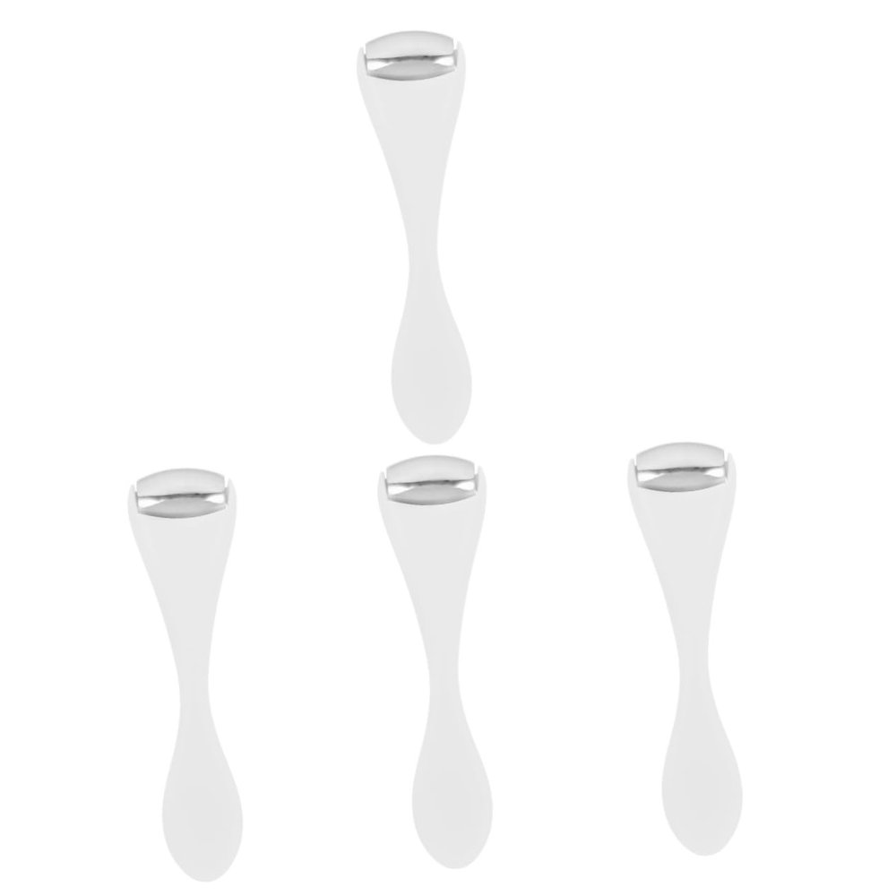 Housoutil 4pcs Practical Eye Cream Applicator with Spoon and Massage Roller for Dark Circles Puffiness Relief Mini Cooling Face Tool for Eye Bags and