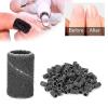100 Pcs Nail Drill Bits Sanding Bands, Nail Art Sanding Bands, Professional Nail Manicure Great Fit for Manicure Pedicure Nail Drill (HQ 13 black180#) view 2