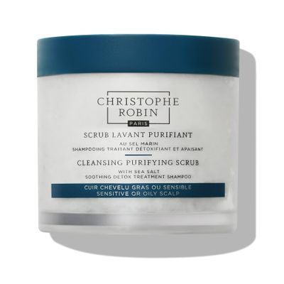 Christophe Robin Purifying Scalp Scrub with Sea Salt  Deep-Cleansing Detox Treatment for Oily Roots & Sensitive Scalps, Removes Build-Up & Soothes Irritation  250ml