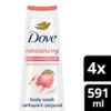 Dove Body Wash Rebalancing White Peach & Rice Milk, 4 Count for Renewed, Healthy Looking Skin, Moisturizing Gentle Skin Cleanser with 24hr Renewing MicroMoisture, 20 oz view 2