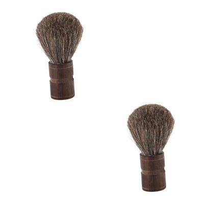 Didiseaon 2pcs Natural Wooden Handle Soft Bristles Beard Brush for Men for Facial Care and Wet Shaving Grooming Tool for Beard Types Great for Father Day and Valentine Day