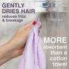 EXPRESSIONS Microfiber Hair Towel in Lavender - 1pc Super Soft Ultra Absorbent Hair Towel, Luxury, Gentle Hair Drying Towel, for Less Frizz view 3