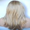 1PCS European and American Women's Wigs, Micro Curls, Oblique Medium and Long Curls, Button Mesh Chemical Fiber Wig Head Cover (Light gold) view 3