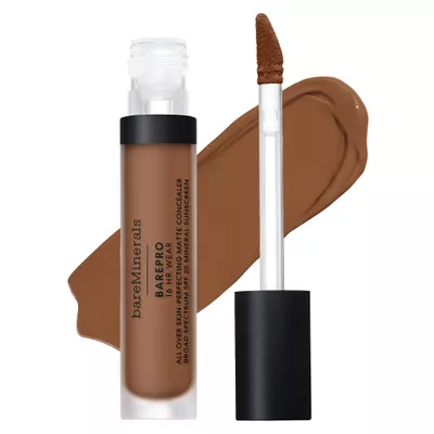 bareMinerals BAREPRO 16HR All Over Skin-Perfecting Natural Matte Concealer Mineral SPF 25 with Niacinamide, Conceals Dark Spots, Blemishes + Dark Circles Under Eyes, Safe for Sensitive Skin, Vegan