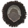 Men's Bald Hair Pieces Lace Front Curly Men Hair System Comfortable Afro Male Hair Prosthesis Bleached Knots French Lace Top and PU Thin Skin Perimeter Human Hair Pieces Toupee for Men ( Color : 6 INC view 3