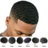Men's Bald Hair Pieces Lace Front Curly Men Hair System Comfortable Afro Male Hair Prosthesis Bleached Knots French Lace Top and PU Thin Skin Perimeter Human Hair Pieces Toupee for Men ( Color : 6 INC view 4