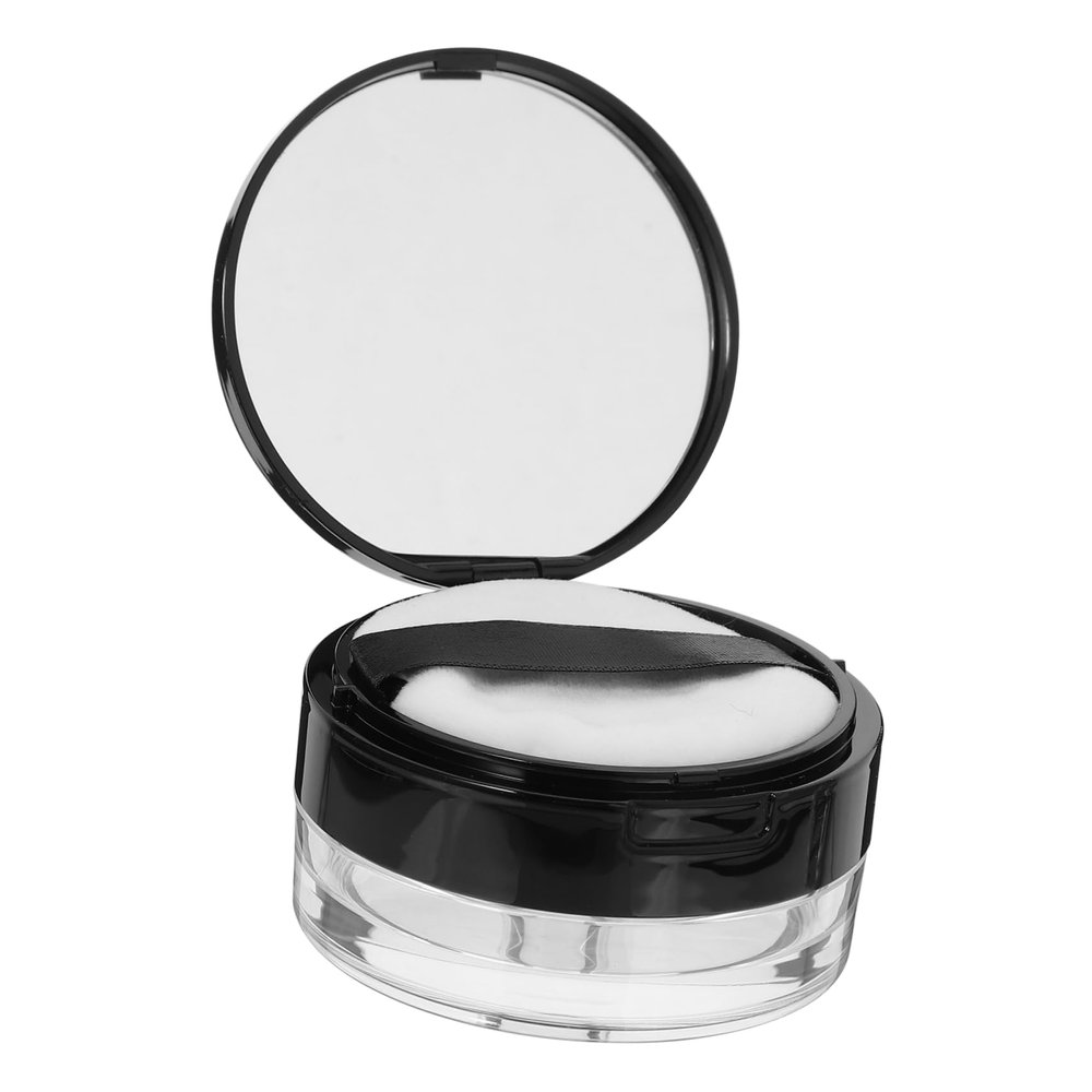 Balacoo Powder Puff Container Portable Makeup Organizer Loose Powder Lip Gloss Containers Makeup Containers Powder Case with Mirror Makeup Powder Container Make up Travel Cosmetic Case