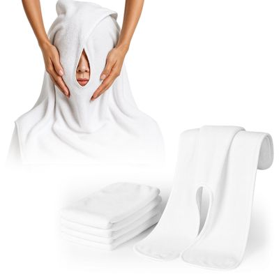 Efforest Facial Towels for Estheticians  Microfiber Soft Spa Towel for Skincare, Massage & Professional Use (White, Pack of 5)