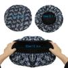 Minache Triple Layer Waterproof Bath Cap Reusable EVA Hair Cap for Shower Terry Cloth Lined Shower Cap for Long Hair, Blue view 2