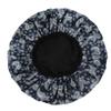 Minache Triple Layer Waterproof Bath Cap Reusable EVA Hair Cap for Shower Terry Cloth Lined Shower Cap for Long Hair, Blue view 4