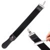 ZORZA 1Pcs Dual-Sided Leather Sharpening Straps Professional Barber Leather Strap Straight Razor Strop with Cowhide & Canvas for Enhanced Razor Sharpening & Smoothing Experience (Black)Cowhide view 1