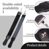 ZORZA 1Pcs Dual-Sided Leather Sharpening Straps Professional Barber Leather Strap Straight Razor Strop with Cowhide & Canvas for Enhanced Razor Sharpening & Smoothing Experience (Black)Cowhide view 2