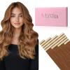 MAXITA Human Hair Tape in Extensions, Invisible Tape in Hair Extensions Human Hair Straight Remy Hair, Olive Auburn 14 Inch 50g 20pcs Hair Extensions Real Human Hair view 1