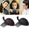 1Pc Black Puff Hair Cushion with Clips, Fluffy Sponge Bun Comb Bump It Up Hair Base Set for Women and Girls DIY Hairstyling Tools, Hair Accessories view 1