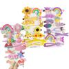 42Pcs Girls Hair Clip Flower Side Duckbill Clip Candy Colorful Cute Princess Barrette Hair Accessory Baby Clip Headwear view 1