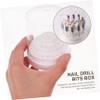 Mipcase 2pcs Nail Drill Bits Box Storage Organizer for Nail Salon Personal Use School Diy view 3