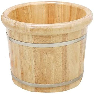 BABYCE Foot Bath Soak Massage, Spa, Sauna, SoakHandmade Wooden Footbath Tubs,Foot Bath Wooden Bucket Foot Spa,Sauna Accessories Househ