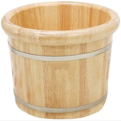 BABYCE Foot Bath Soak Massage, Spa, Sauna, SoakHandmade Wooden Footbath Tubs,Foot Bath Wooden Bucket Foot Spa,Sauna Accessories Househ