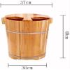 BABYCE Foot Bath Soak 40cm High Chinese Fir with Cover Thicken Tub Wash The Wooden Barrel Foot Bath Barrel Foot Tub Fumigation Barrel Foot Massage (Color : 2, Size : 37cm*40cm) view 2
